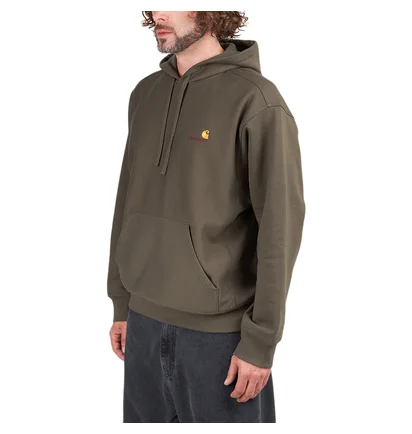 Carhartt WIP Hooded American Script Sweatshirt (Grün)