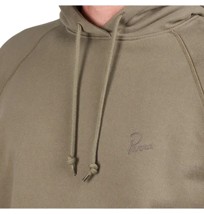 by Parra Script Logo Hooded Sweatshirt (Oliv)