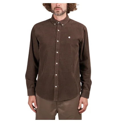 Carhartt WIP Longsleeve Madison Cord Shirt (Braun)