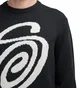 Stüssy Curly S Sweater (Schwarz / Weiß)
