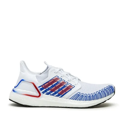 adidas Ultraboost 20 (Weiß / Rot / Blau)