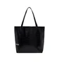 Metalwood Metal Logo Stud Croc Tote (Schwarz)
