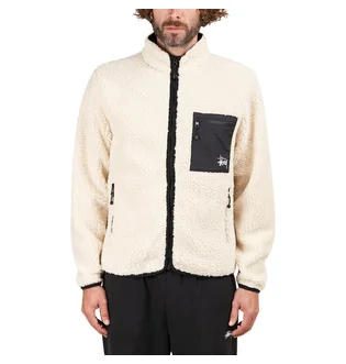 Stüssy Venus Jacquard Sherpa Jacket (Weiß)