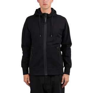 C.P. Company Diagonal Raised Fleece Goggle Zipped Hooded Sweatshirt (Schwarz)