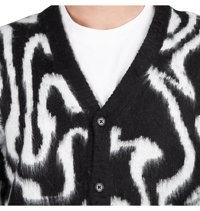 Obey Pally Cardigan (Schwarz / Weiß)