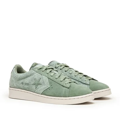 Converse x Earth Tone Suede Pro Leather OX (Blassgrün)