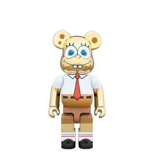 Medicom 100% + 400% Spongebob Gold Chrome Be@rbrick Toy
