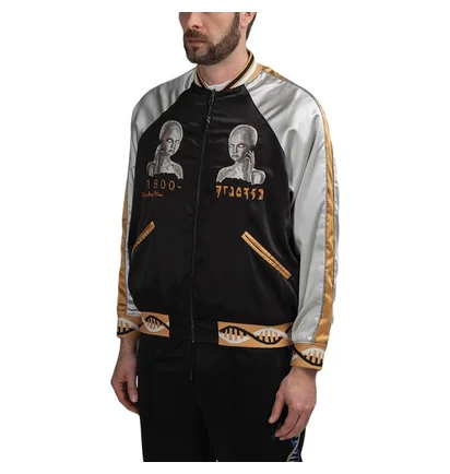 P.A.M. Team Work Reversible Satin Jacket (Schwarz / Grau)