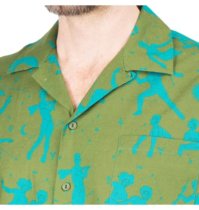 Carne Bollente The Sighing Game Shirt (Olive / Blau)