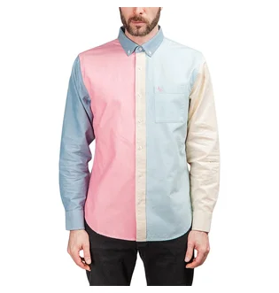 Aimé Leon Dore Color Blocked Oxford Shirt (Multi)