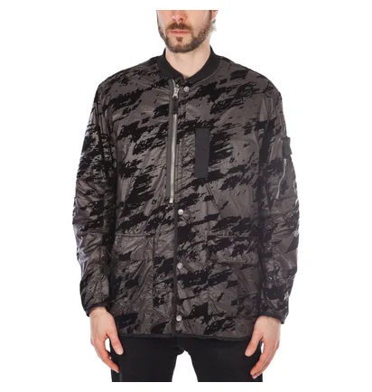Stone Island Shadow Project Padded Bomber Jacket Lucid Flock (Schwarz)