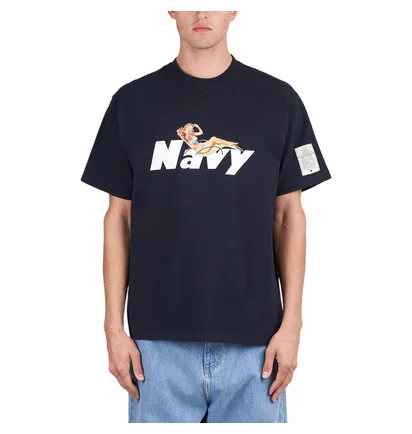 Club Stubborn Pinup Model Tee (Navy)