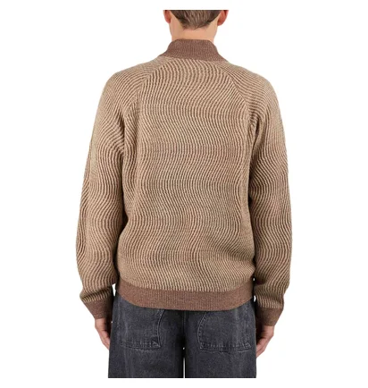 Dime Double Zipper Knit (Beige / Braun)