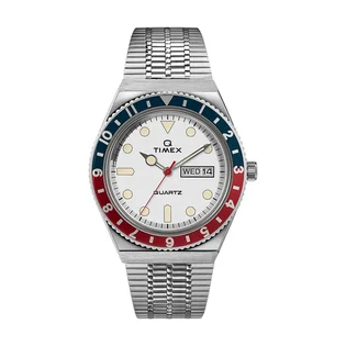 Timex Archive Q Diver Reissue 38mm (Silber / Weiß / Rot / Blau)