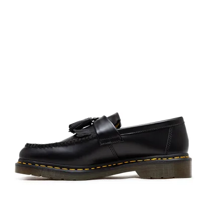 Dr. Martens Adrian Yellow Stitch Smooth Tassle Loafer (Schwarz)