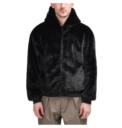 FR2 Fake Rabbit Fur Jacket (Schwarz)