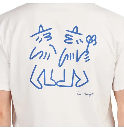 Clae x Lucas Beaufort T-Shirt (Weiß / Blau)