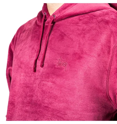 Stüssy Pile Fleece Hood (Berry)
