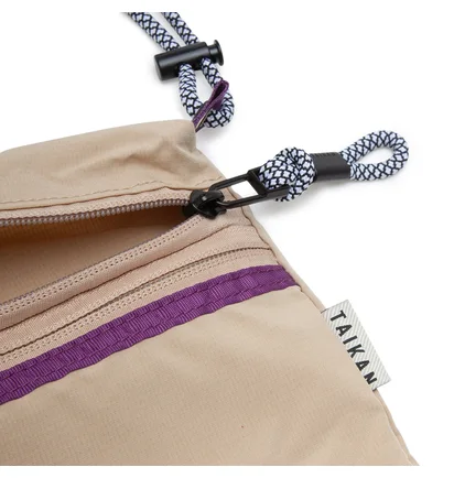 Taikan Sacoche Small Bag (Beige / Lila)