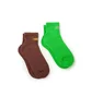 Pleasures 2 Pack Logo Socks (Grün / Braun)