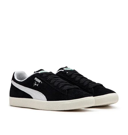 Puma Clyde Hairy Suede (Schwarz / Weiß)