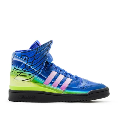 adidas x Jeremy Scott Forum Hi Motorsport 'Wings 4.0' (Blau / Multi)