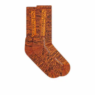 No Problemo Glitch Knit Socks (Orange)