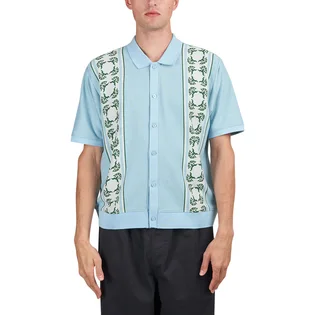 Obey Monument Button-Up Polo (Blau / Creme)
