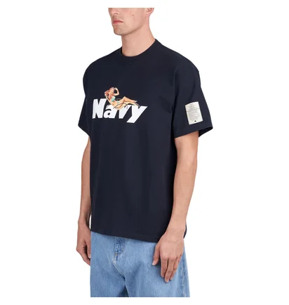 Club Stubborn Pinup Model Tee (Navy)