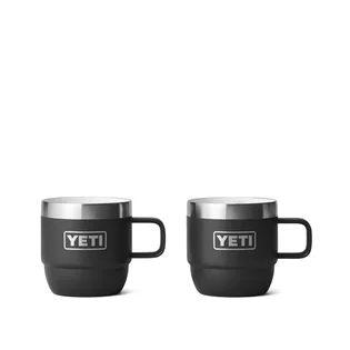 Yeti Rambler 6oz (177ml) Stackable Mugs (Schwarz / Silber) – YETI