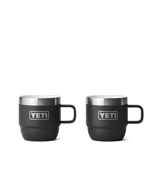 Yeti Rambler 6oz (177ml) Stackable Mugs (Schwarz / Silber) – YETI