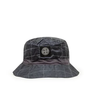 Stone Island Reflective Grid Bucket Hat (Schwarz)