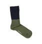 Norse Projects Bjarki Colour Block Texture Socks (Navy / Olive)