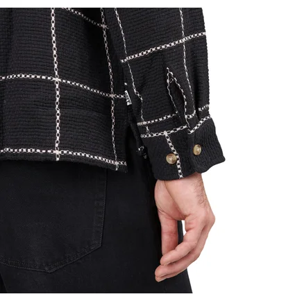 Obey Santo Woven Shirt (Schwarz / Weiß)