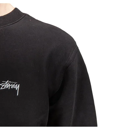 Stüssy Stock Logo Crew (Schwarz)