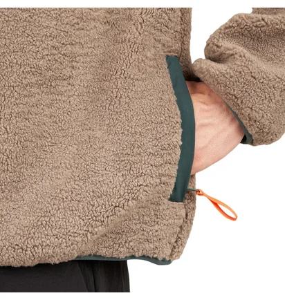 Brain Dead Teddy Sherpa Half Zip Jacket (Braun)