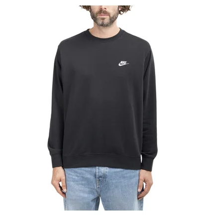 Nike Sportswear Club Men's French Terry Crew (Schwarz)