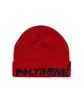 Polythene* Optics Jaquard Logo Beanie (Rot / Schwarz)