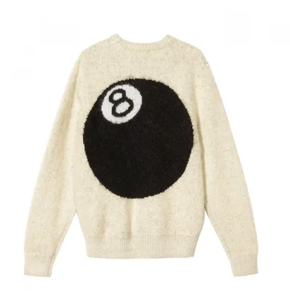 Stüssy 8 Ball Heavy Brushed Mohair Sweater (Cream)
