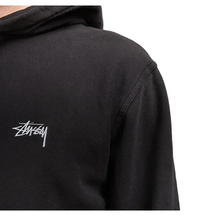 Stüssy Stock Logo Hood (Schwarz)