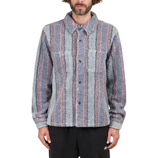 Stüssy Stripe Sherpa Shirt (Blau)