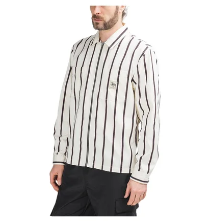Stüssy Zip Up Work Shirt (Weiß)