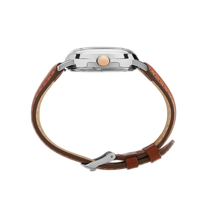 Timex Archive Marlin Automatic Day-Date 40mm Leather Strap (Braun / Silber)