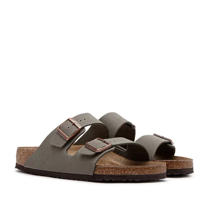 Birkenstock Arizona Birko-Flor Nubuck Regular (Grau)