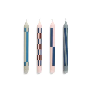 HAY Pattern Candle-Light, Set of 4 (Pink / Blau)