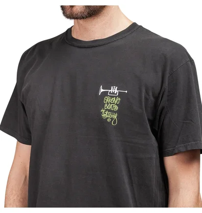 Stüssy Groove Beats Pig. Dyed Tee (Schwarz)