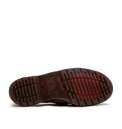 Dr. Martens Adrian Snaffle Hair-On Suede Loafer (Braun / Weiß)