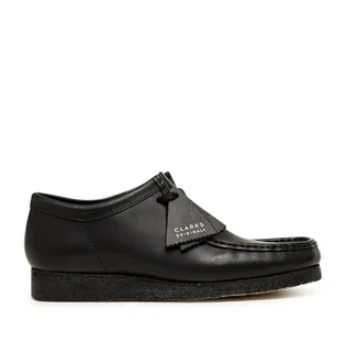 Clarks Originals Wallabee Boot Black Leather (Schwarz)