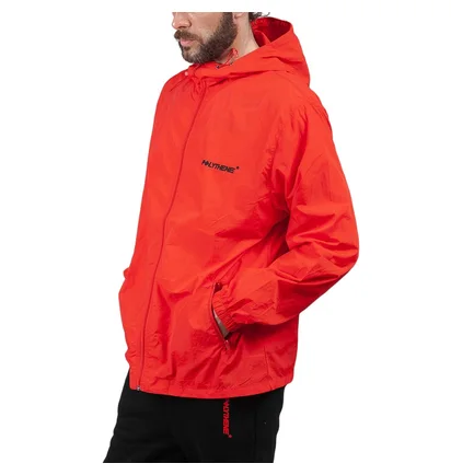 Polythene* Optics Nylon Zipped Windbreaker (Rot)