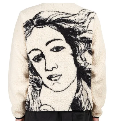 Stüssy Venus Jacquard Sherpa Jacket (Weiß)